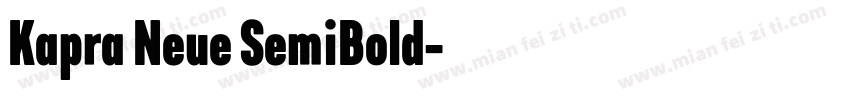 Kapra Neue SemiBold字体转换